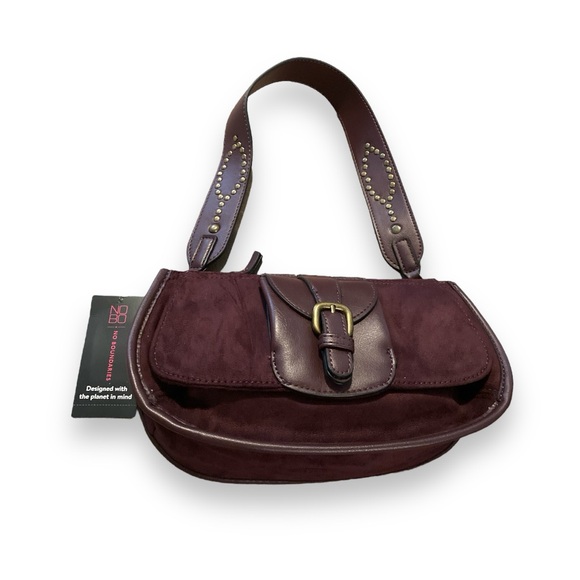 No Boundaries Buckled Detailed Berry Mini Bag - Picture 7 of 8